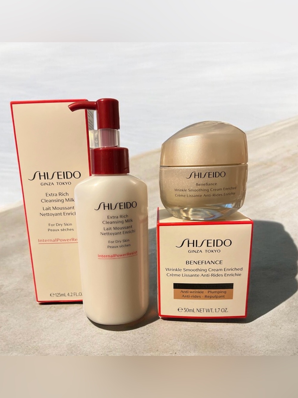 Shiseido Benefiance Wrinkle Smoothing Cream & Cleansing Milk